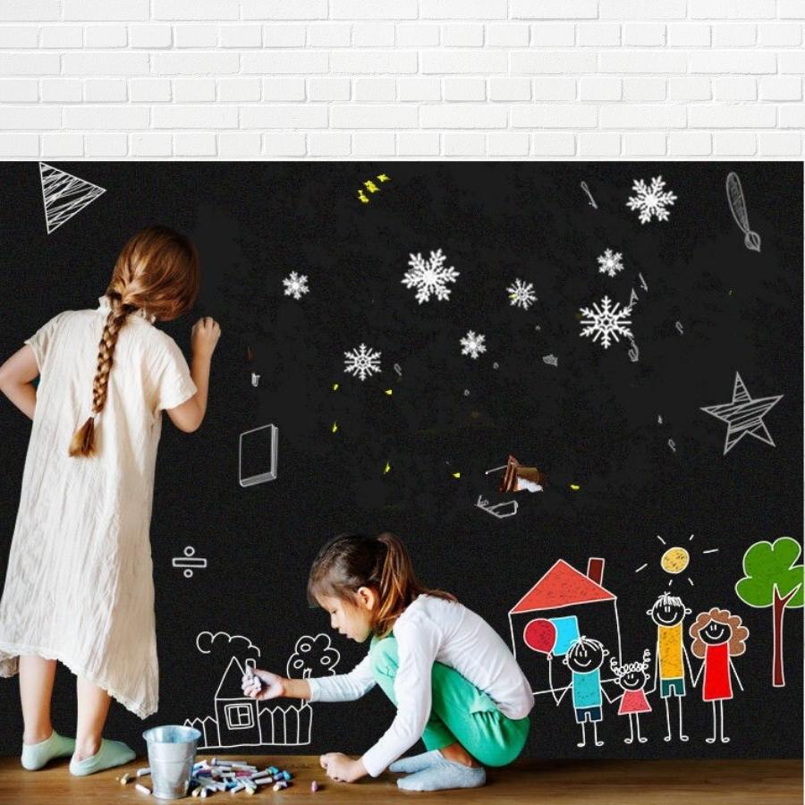 Mr. ChalkBoard | With 5 Dustfree Chalk | Peel & Stick Self Adhesive Writing Board |  2 Metres  |  Multi-Use