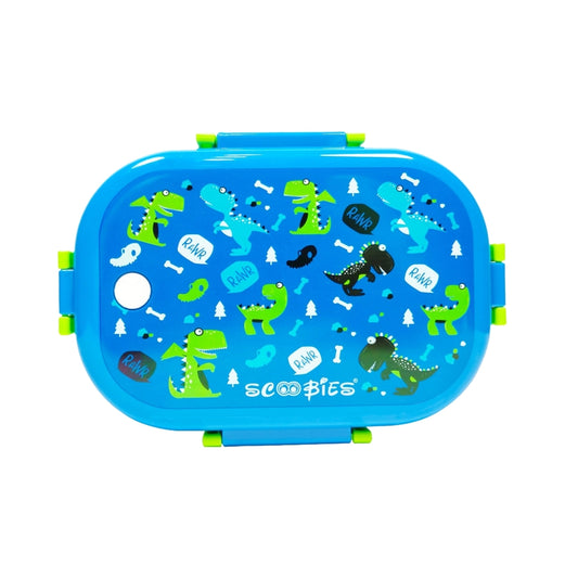 Scoo Yum Dino Lunch Box  |   With Removable Compartment Separator  |   Funky Dino Design  |   Insulated