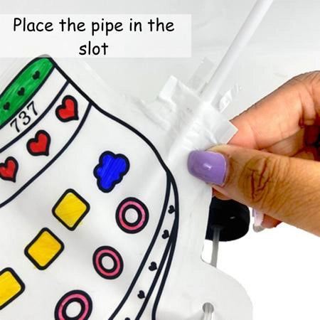 3D Coloring | Inflatable Helicopter with 5 Markers and Add on Wheels | Reusable Toy