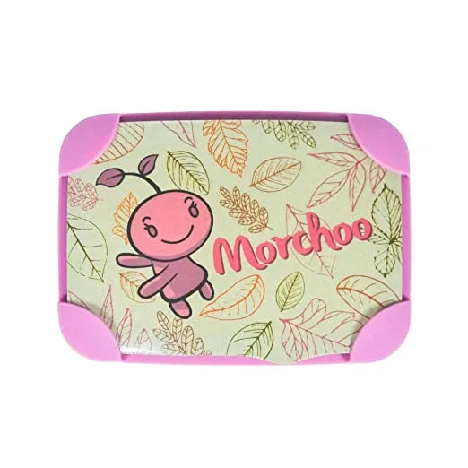 Eco-Friendly Lunchbox Girls | Rice Husk Material | Cute Pink Design
