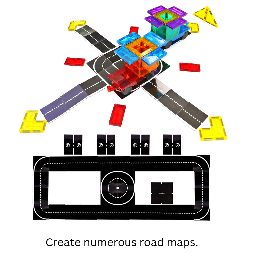 Scoo-Magnetic Car & Road Pack - For Mess-Free Learning