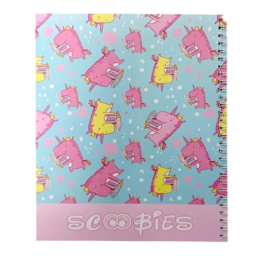 Notty Uni Notebook | 80 Ruled Premium Pages |  Spiral Bound | Cute Unicorn Design| Fresh Sky Blue Colour | Soft Cover | A4 Size | Ideal Gifting Option