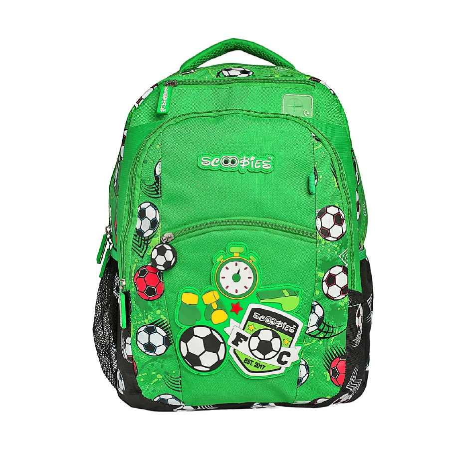 Whipper Snapper Bag | Groovy Green | Football Sporty Design | 4 Compartments | 16 Inch Laptop Compartment | Dual Water Sleeves