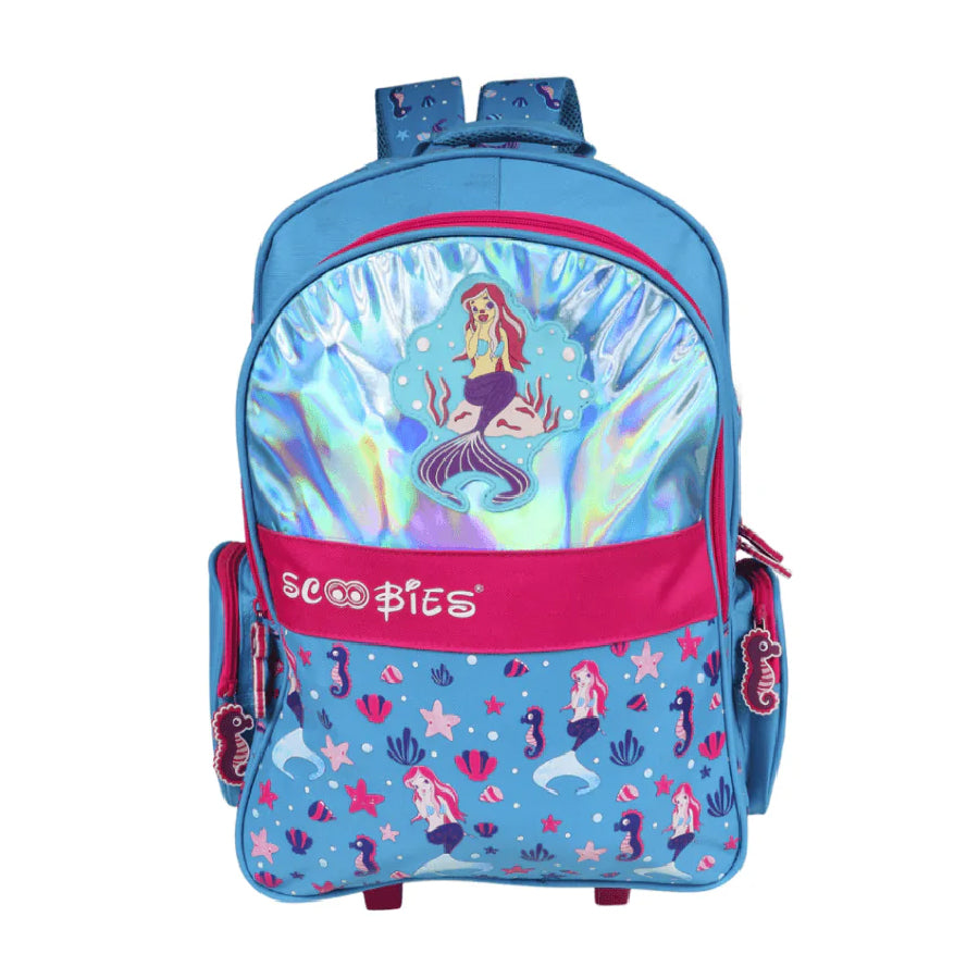 Girls trolley Bag | With Lighted Wheels | Scented Zippers | Mermaid Girlie Print | Multi-Use Bag