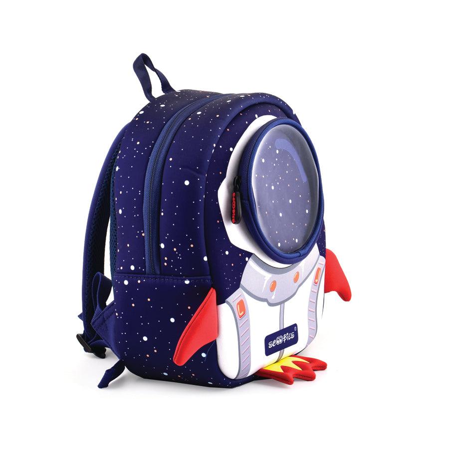 Blue Rocket Toddler Bag | Quirky Colours |  Ergonomic 3D Design  | Customizable Front Pocket - Scoobies