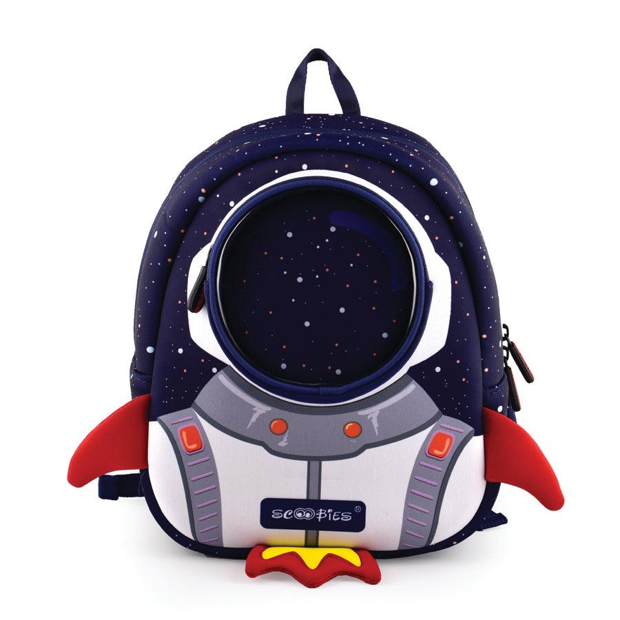 Blue Rocket Toddler Bag | Quirky Colours | Ergonomic 3D Design | Customizable Front Pocket - Scoobies