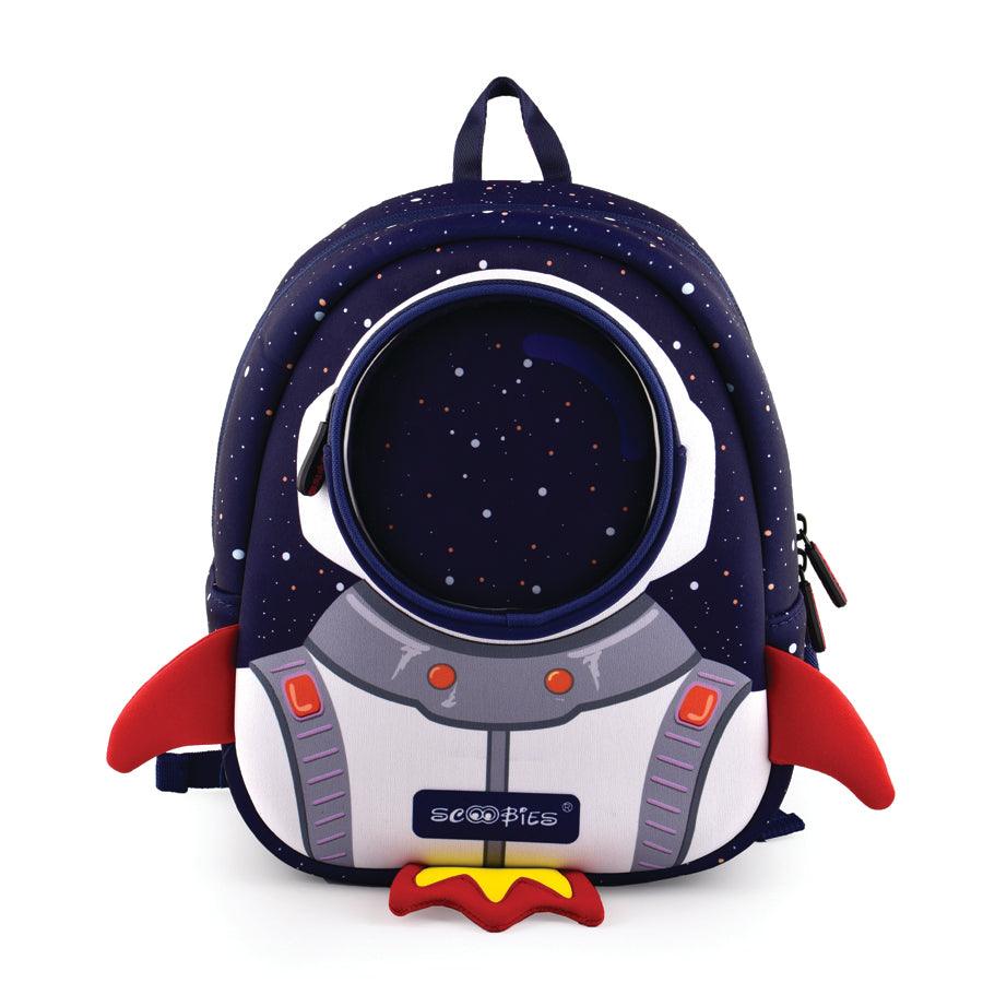 Blue Rocket Toddler Bag | Quirky Colours |  Ergonomic 3D Design  | Customizable Front Pocket - Scoobies