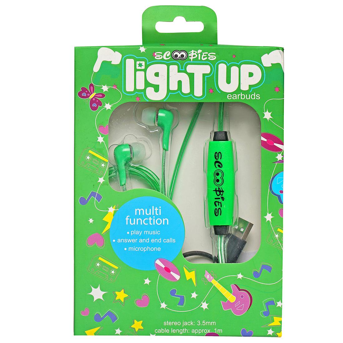 Led Earphones green - Scoobies