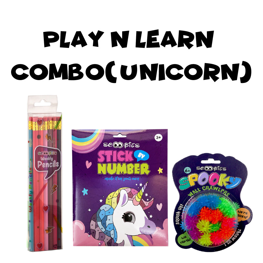 Play N Learn Combo (Unicorn) | Pack of 3 | Scoo-Budget Buys