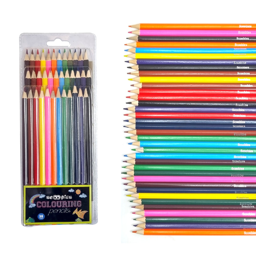 Coloring Pencils - Pack of 36 Multi-Color Pencils