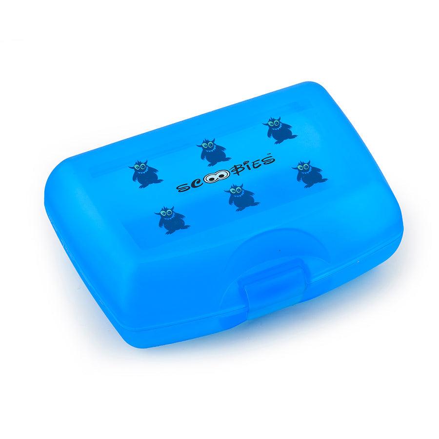 Footy Lunch Box | With 2 Removable Containers | Wacky Dino Print | Insulated Blue - Scoobies