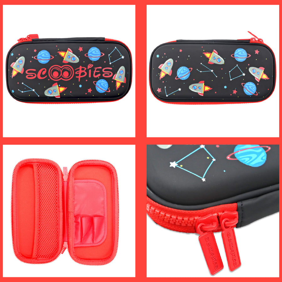 Rocket Space Pencil Case | With Separate Pens Slot | Premium EVA Quality | Multi-Use Pouch