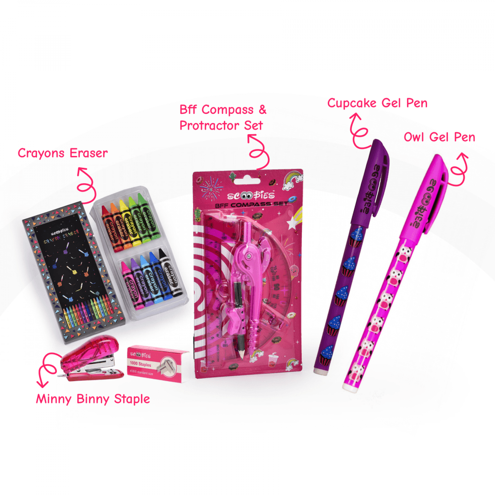 Llama Glow in the Dark Bag Combo | Best Back to School Essentials Pack | Super Girls Joy Box | 7 Fab Goodies - Scoobies