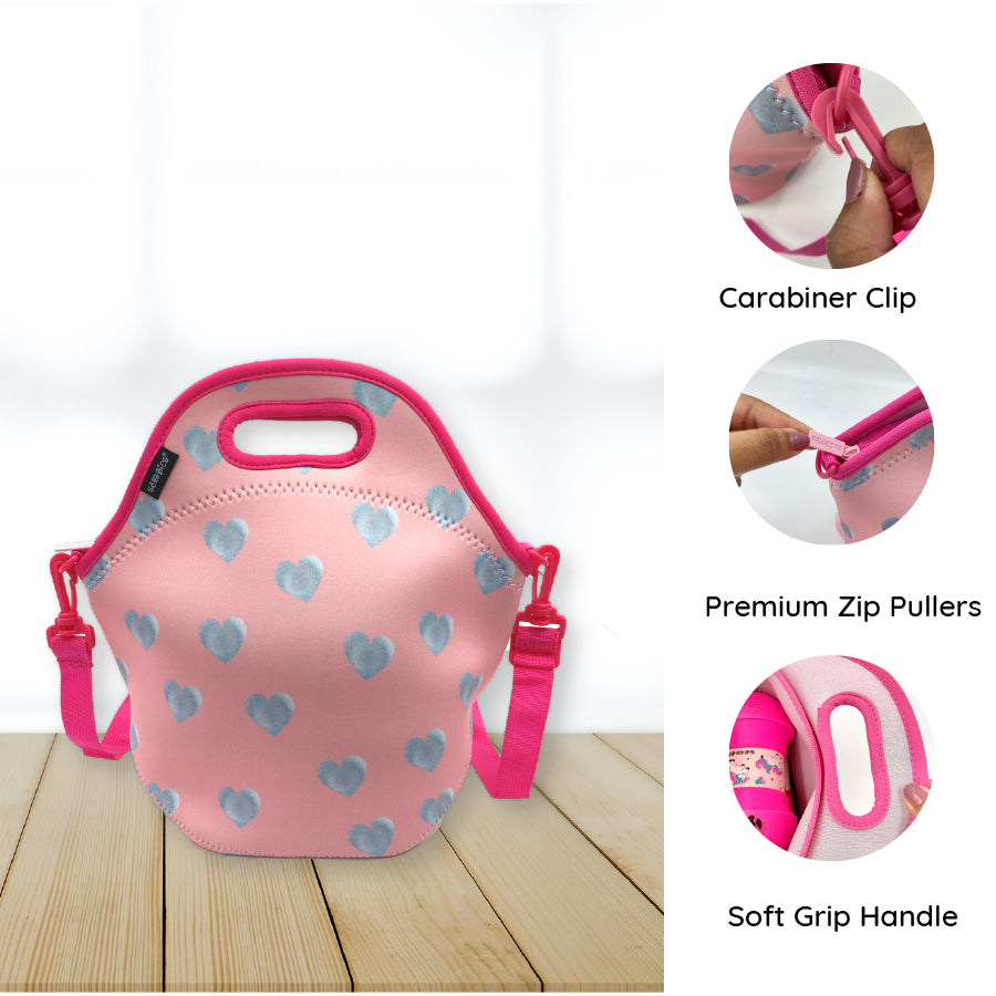 Neoprene Lunchbag - Heart Design