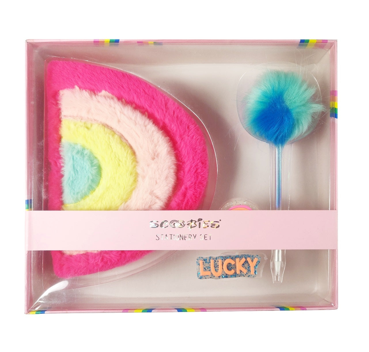 Rainbow Plush Diary Gift Set
