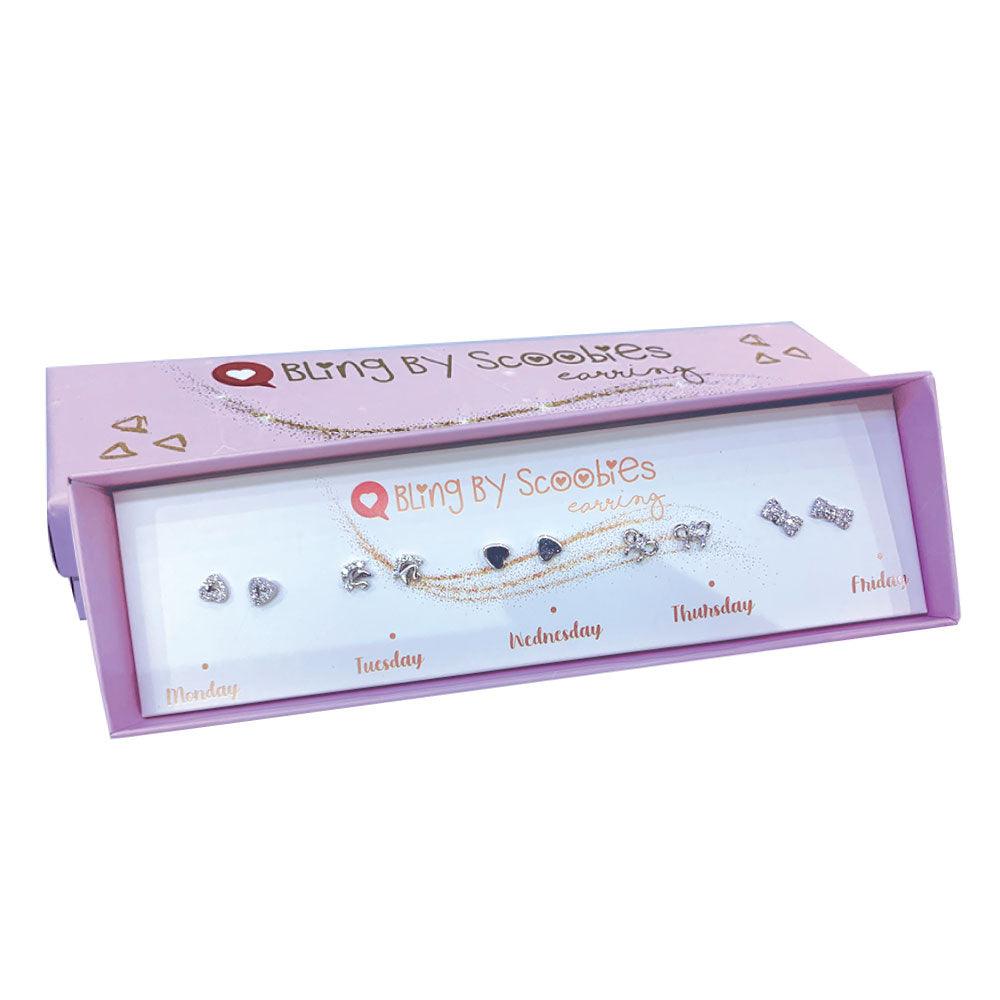 Bling By Scoobies Hearts and Bows Mon- Fri Earrings - Scoobies