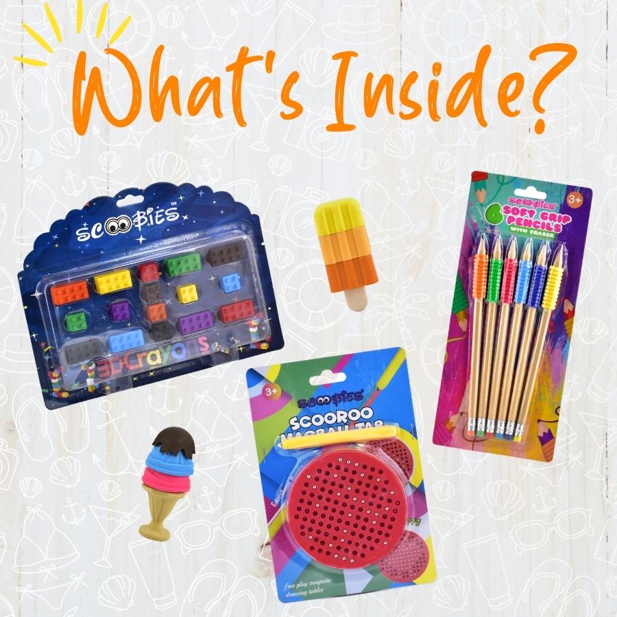 Scoobies Delight Combo | Pack of 5 | With Special Magnetic Writing Pad | Fab Deal | Ideal Gift Set