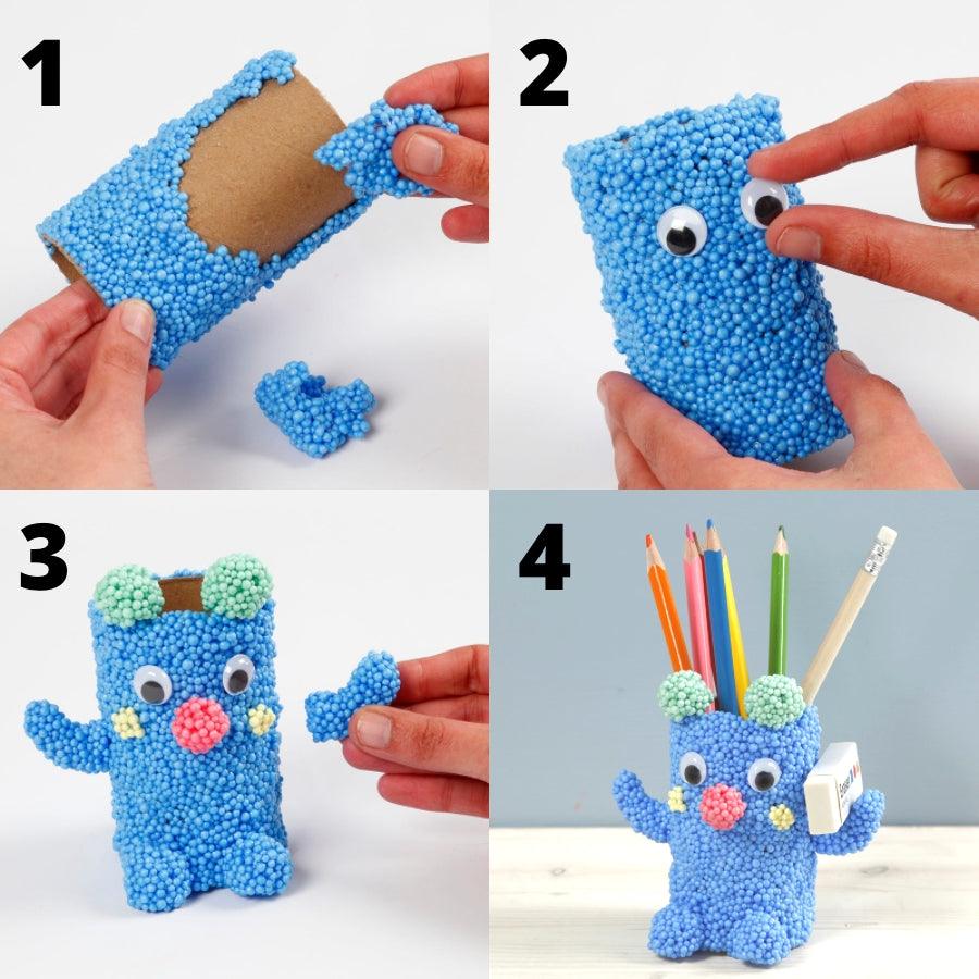 Foam Clay | With Beads & Googly Eyes | Sculpting & Moulding | Waterproof | 12 Non-Toxic Colours - Scoobies