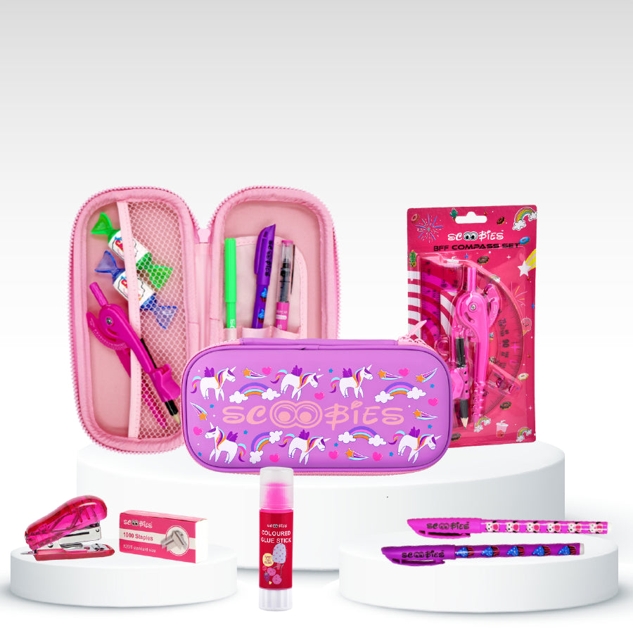 Unicorn Glow-in-the-Dark Pencil Case - Fully Loaded