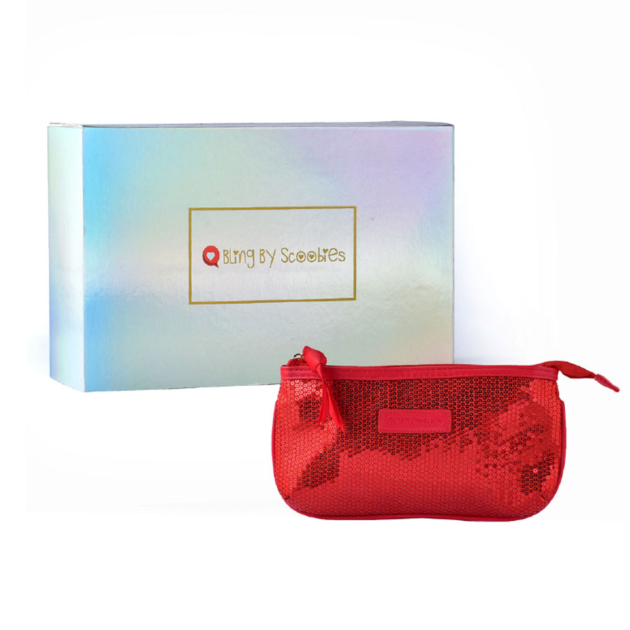 Red Lady Makeup Pouch - Carry Makeup in Style