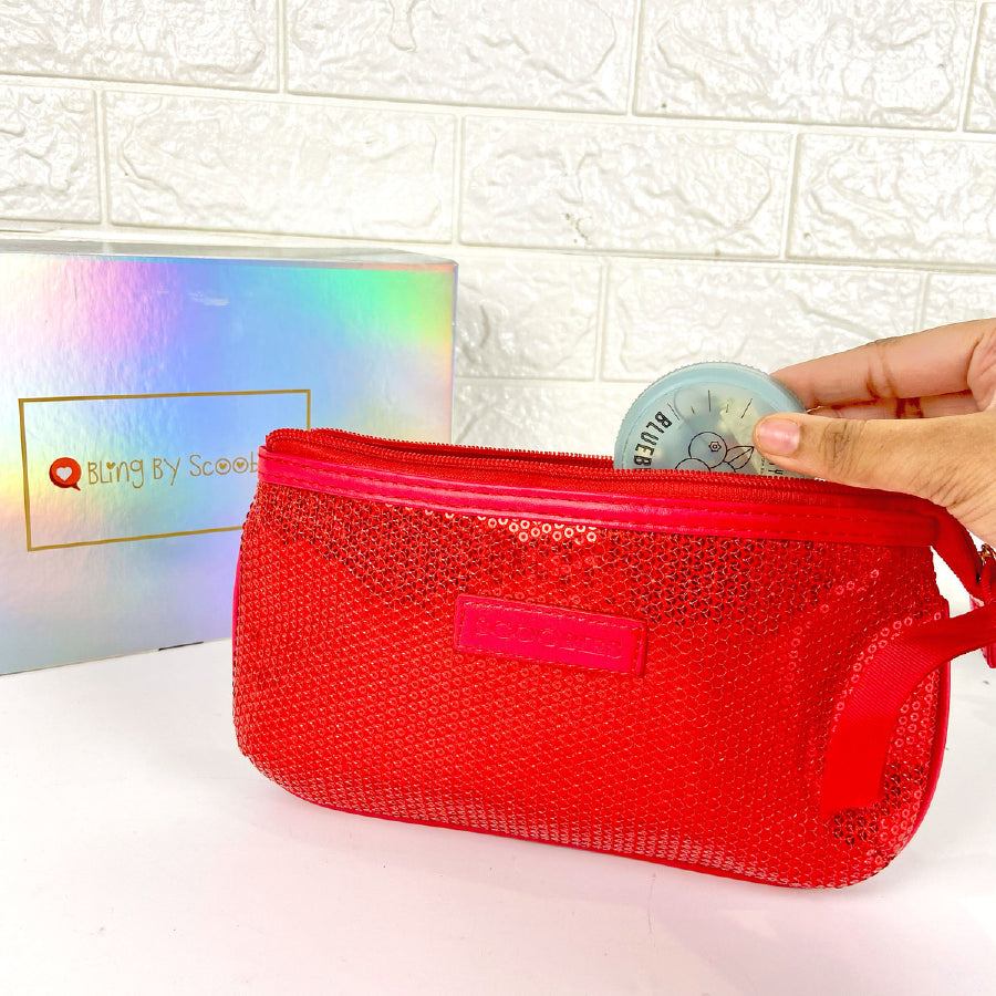 Red Lady Makeup Pouch - Carry Makeup in Style