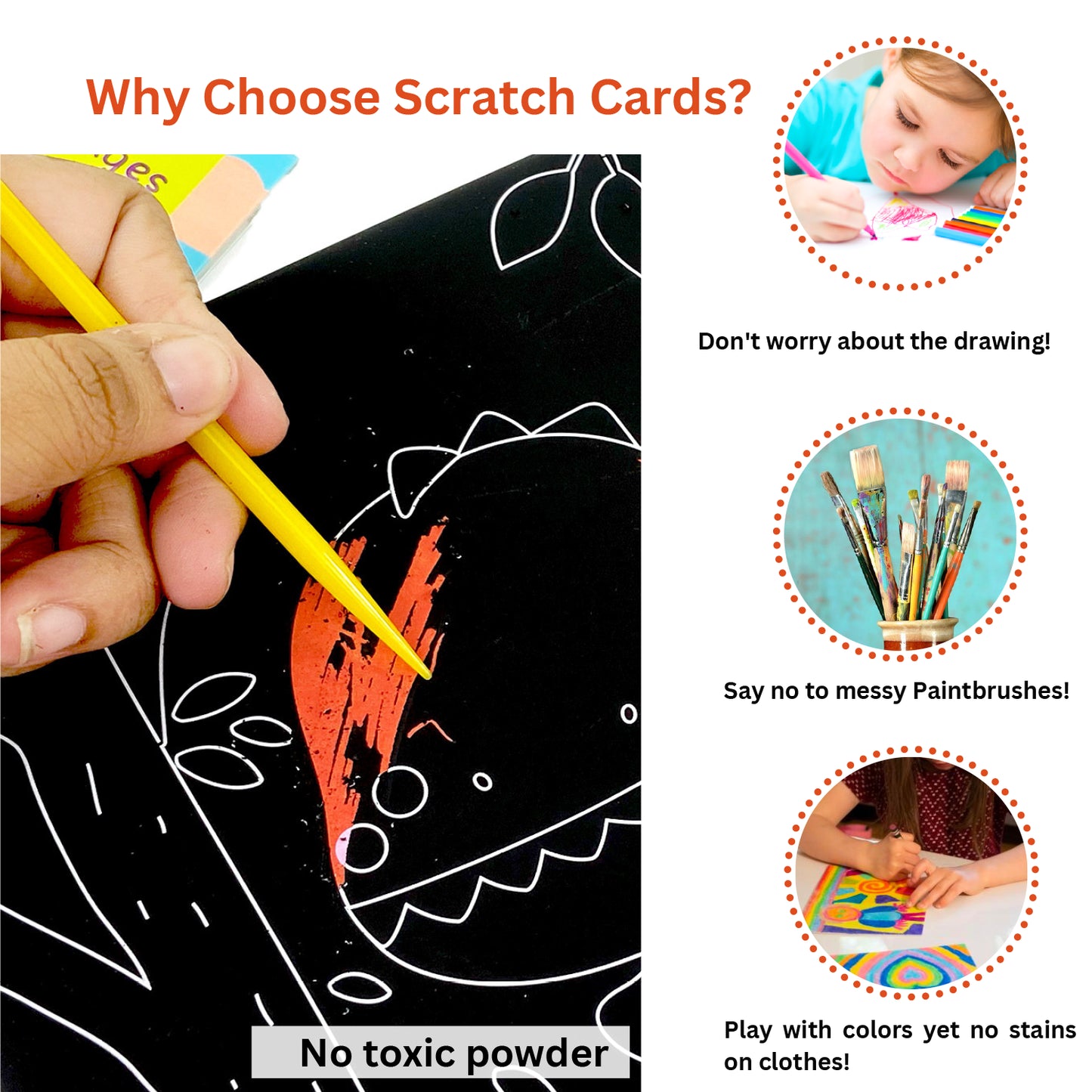 Scratch Cards - Dinosour Theme | With Activity Sheet | Ideal DIY Craft