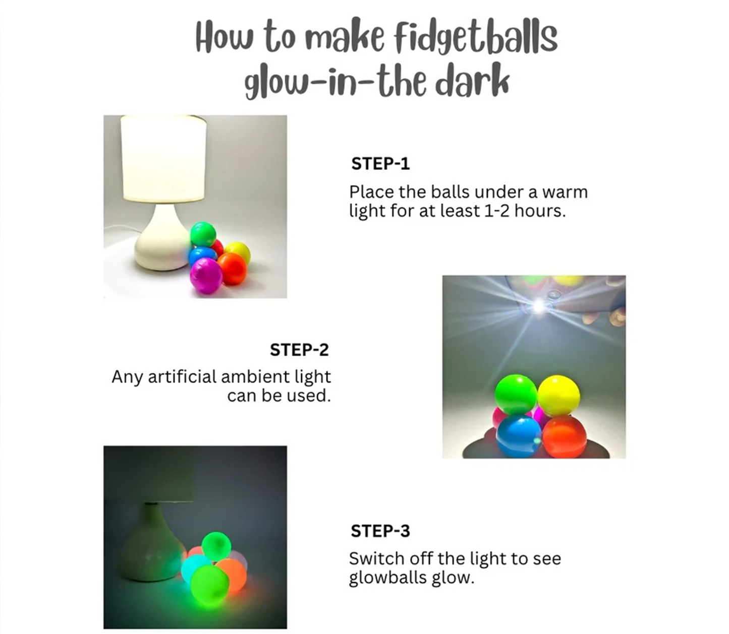 Glowballs: The Multi-Color, Glow-in-the-Dark Sensory Balls | Squishy Fun For Kids | The Perfect Fidget Stress Buster