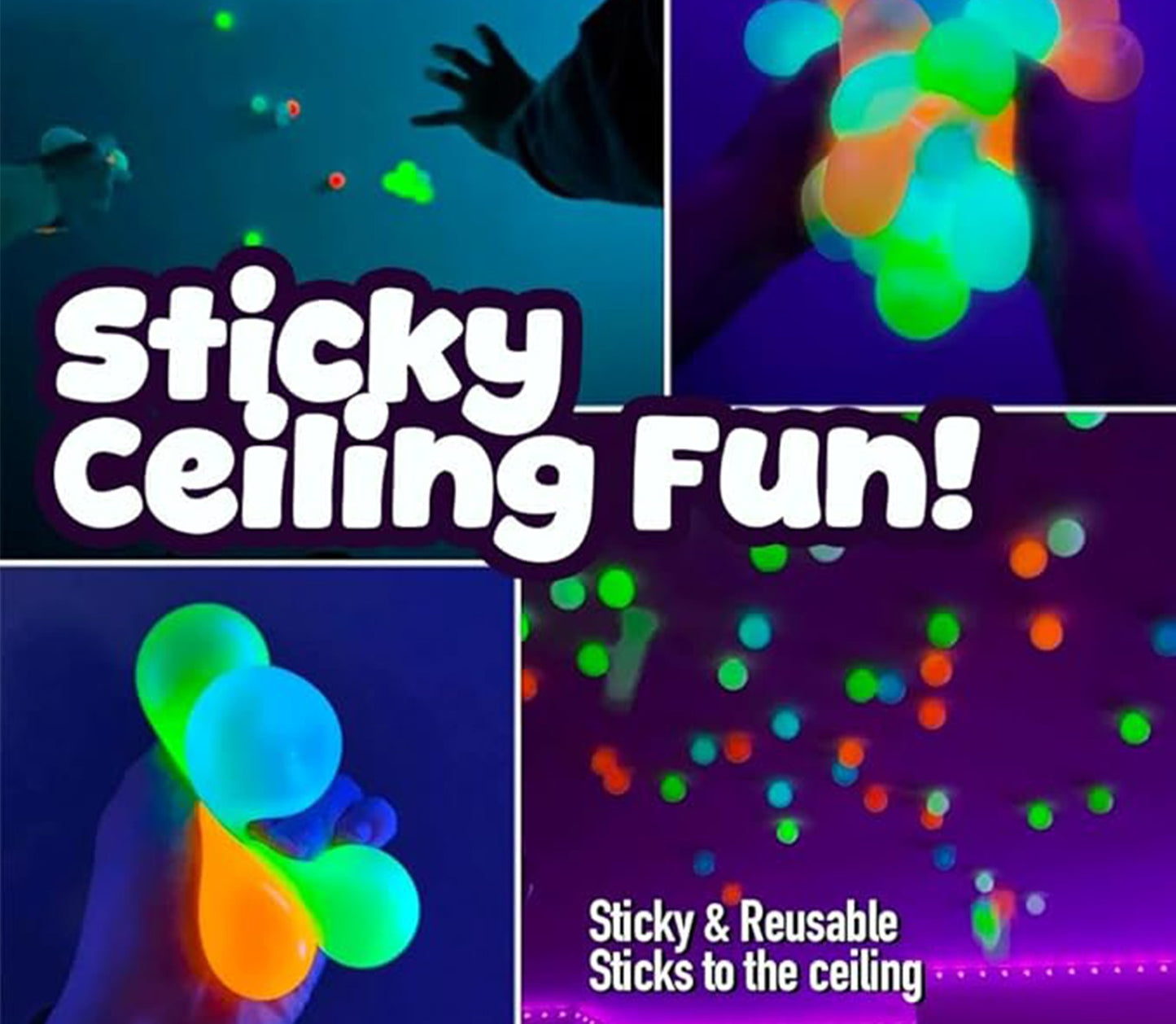 Glowballs: The Multi-Color, Glow-in-the-Dark Sensory Balls | Squishy Fun For Kids | The Perfect Fidget Stress Buster