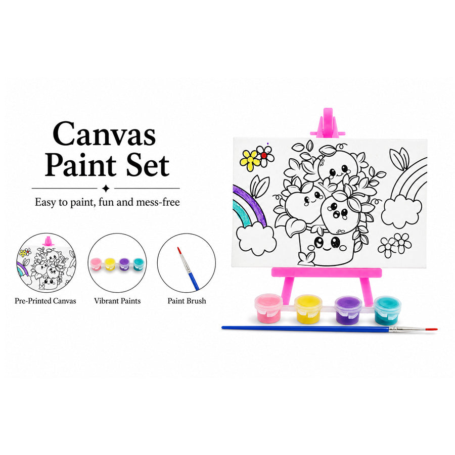 Scoobies Art & Craft Kit, 7-in-1 Craft Set| with Canvas, Diamond Art & Scratch Sheets | All-in-One Creative Fun, Safe & Mess-Free for Kids 3+