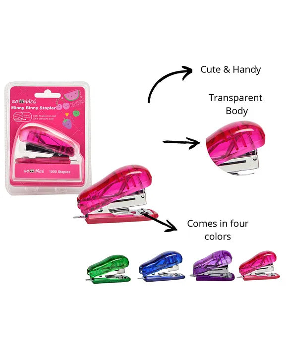 Minny Binny stapler , in 4 Colors