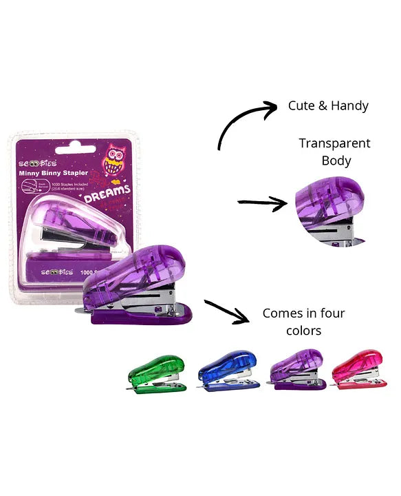 Minny Binny stapler , in 4 Colors