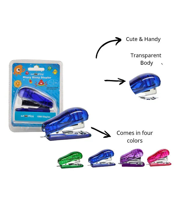 Minny Binny stapler , in 4 Colors