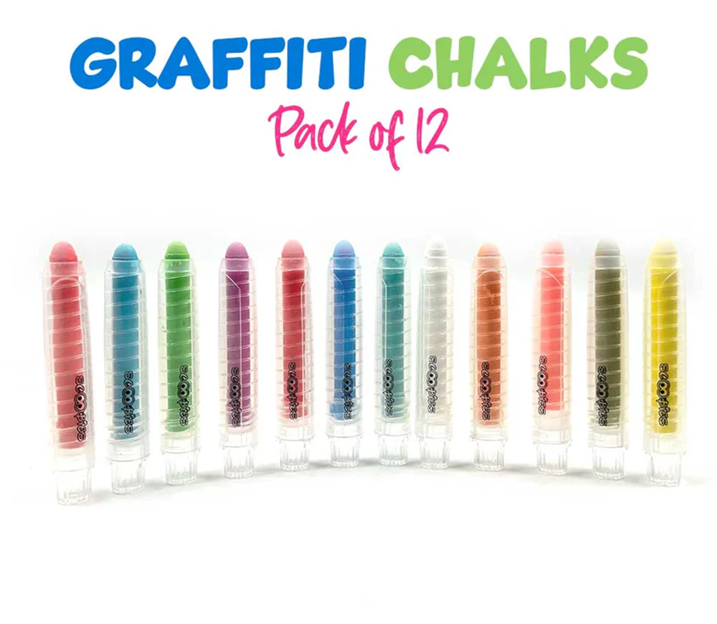 Graffiti Chalks( Pack of 12) Premium Quality, Dust-Free & Multi-Surface Compatible