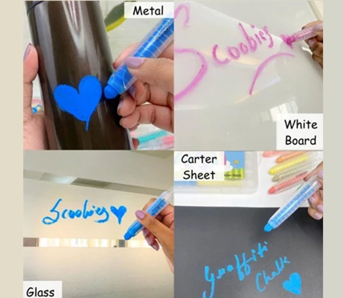 Graffiti Chalks( Pack of 12) Premium Quality, Dust-Free & Multi-Surface Compatible