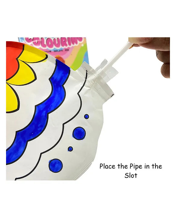3D Coloring | Inflatable Queen with 5 Markers | Reusable Toy