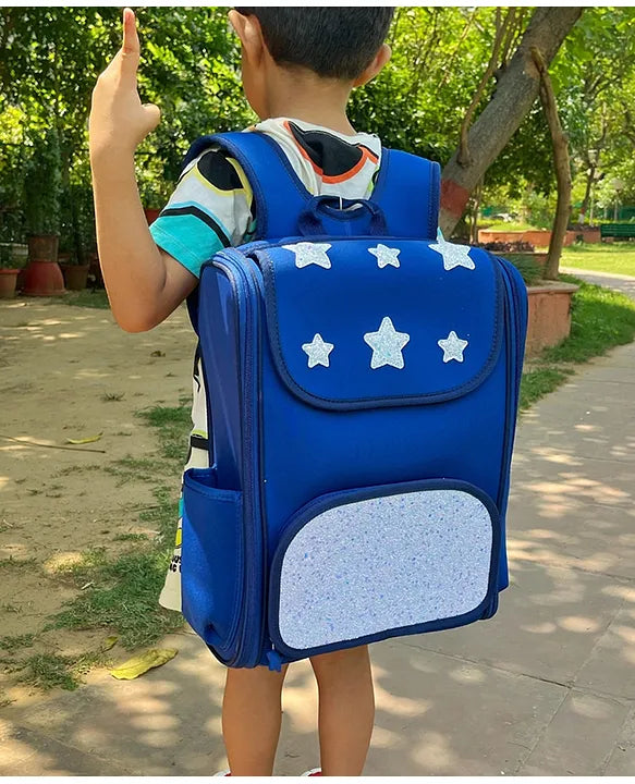 Scoobies Starry Glow Backpack - Shiny Star Print, EVA Case & Premium Comfort!