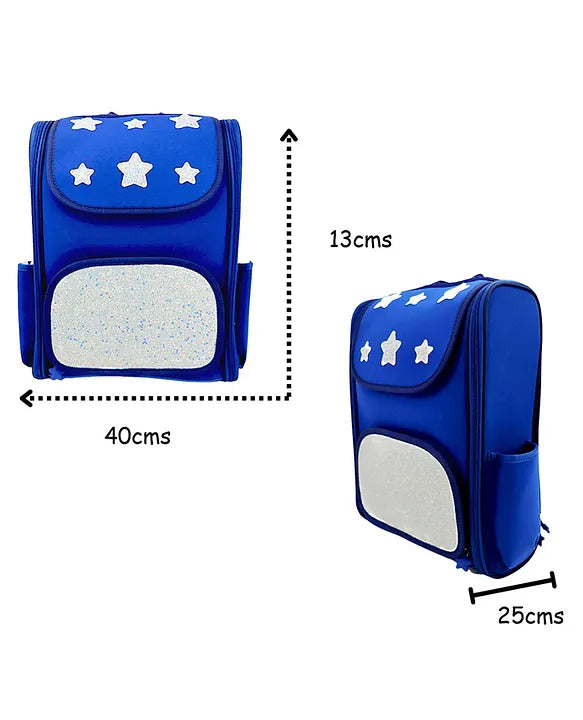 Scoobies Starry Glow Backpack - Shiny Star Print, EVA Case & Premium Comfort!