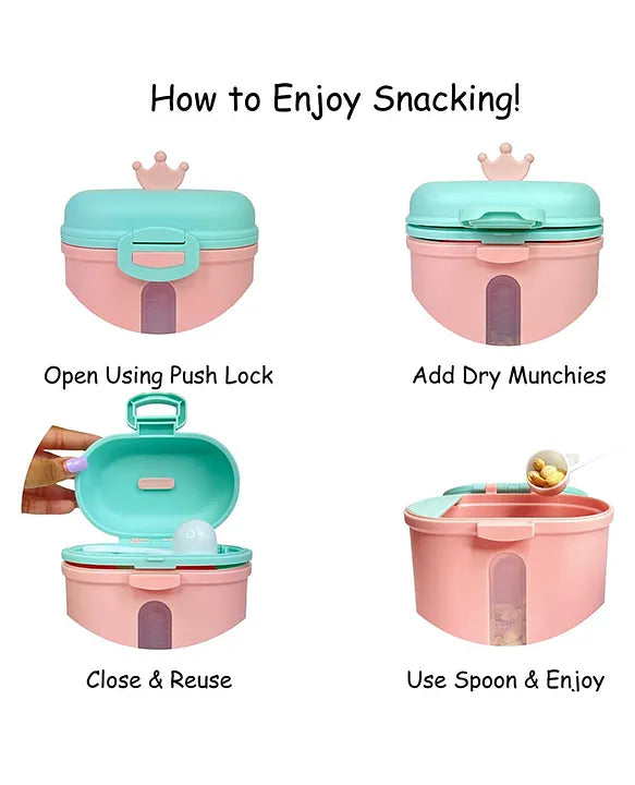 Snack Container - Your On the Go Munching Partner (Pastel Pink)