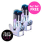 BUY 1 GET 1 FREE,  Bling By Scoobies Make Up Brushes | Pack of 4 | With Brush Storage Stand | Holographic Premium Handle | Classy Synthetic Women Brushes | For Professional & Home Use