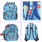 Scoobies Shark Glow-in-the-Dark Backpack 16”  Lightweight, Waterproof, Anti-Shock & Spacious