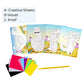 Velvet Art Book (Dinosaur World) | 4 Design Cards with 15 Piece Set