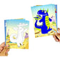 Velvet Art Book (Dinosaur World) | 4 Design Cards with 15 Piece Set