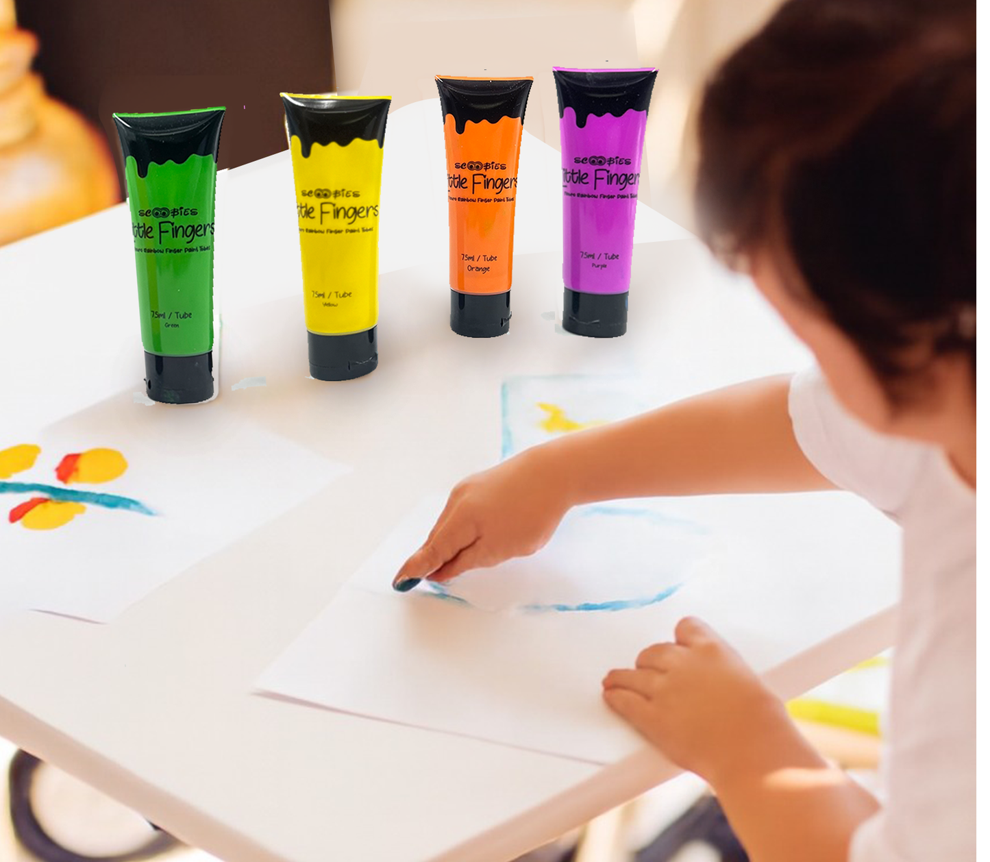 Rainbow Finger Paints - For your First Painting