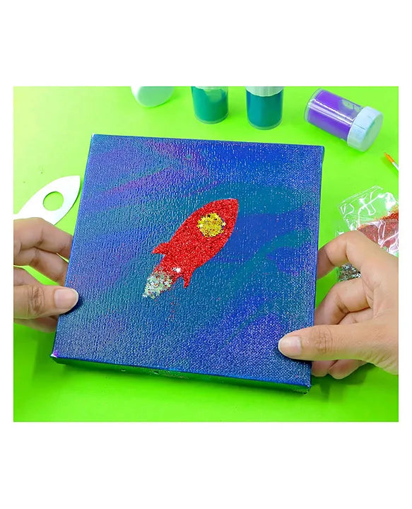 DIY Pouring Canvas Art - The Journey to Space