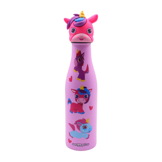 Scoobies Unicorn Head Stainless Steel Bottle With Cute Unicorn Cap | Easy to Carry