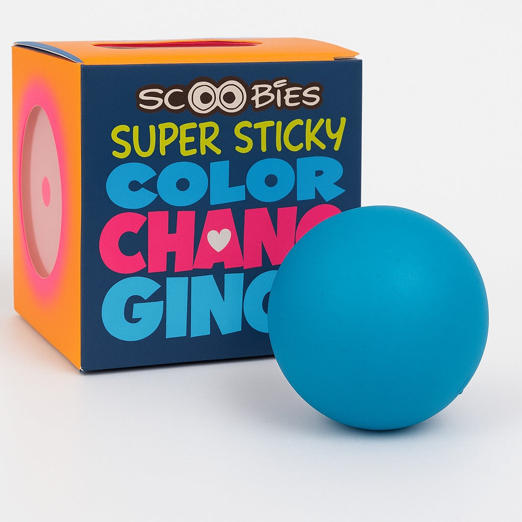 Scoobies Super Sticky Color Changing Ball Multicolor (Pack of 1 ), Squishy Sensory Play & Focus Booster