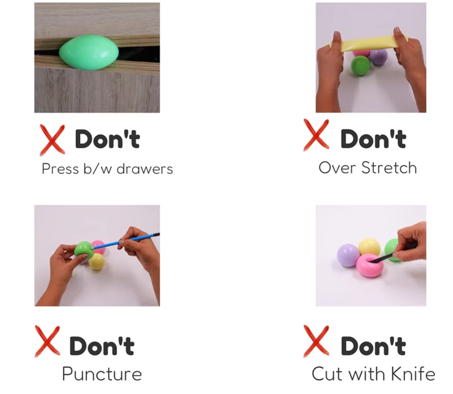 Sticky Balls: Squishy Fun in Charming Pastel Colors | Pack of 4! Squeeze, Stick, and Stretch | Stress Reliever | Fidget Balls