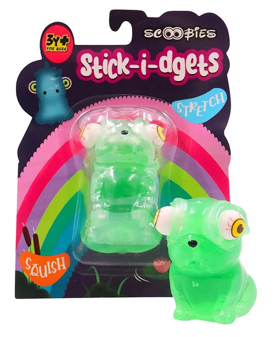 Stick-i-dgets (Green) - Color-Changing Squishy Toy that glows and pops!