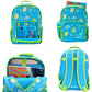 Scoobies Dino Glow-in-the-Dark Backpack 16”  Vibrant Dinosaur Print & Spacious Design!