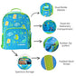 Scoobies Dino Glow-in-the-Dark Backpack 16”  Vibrant Dinosaur Print & Spacious Design!
